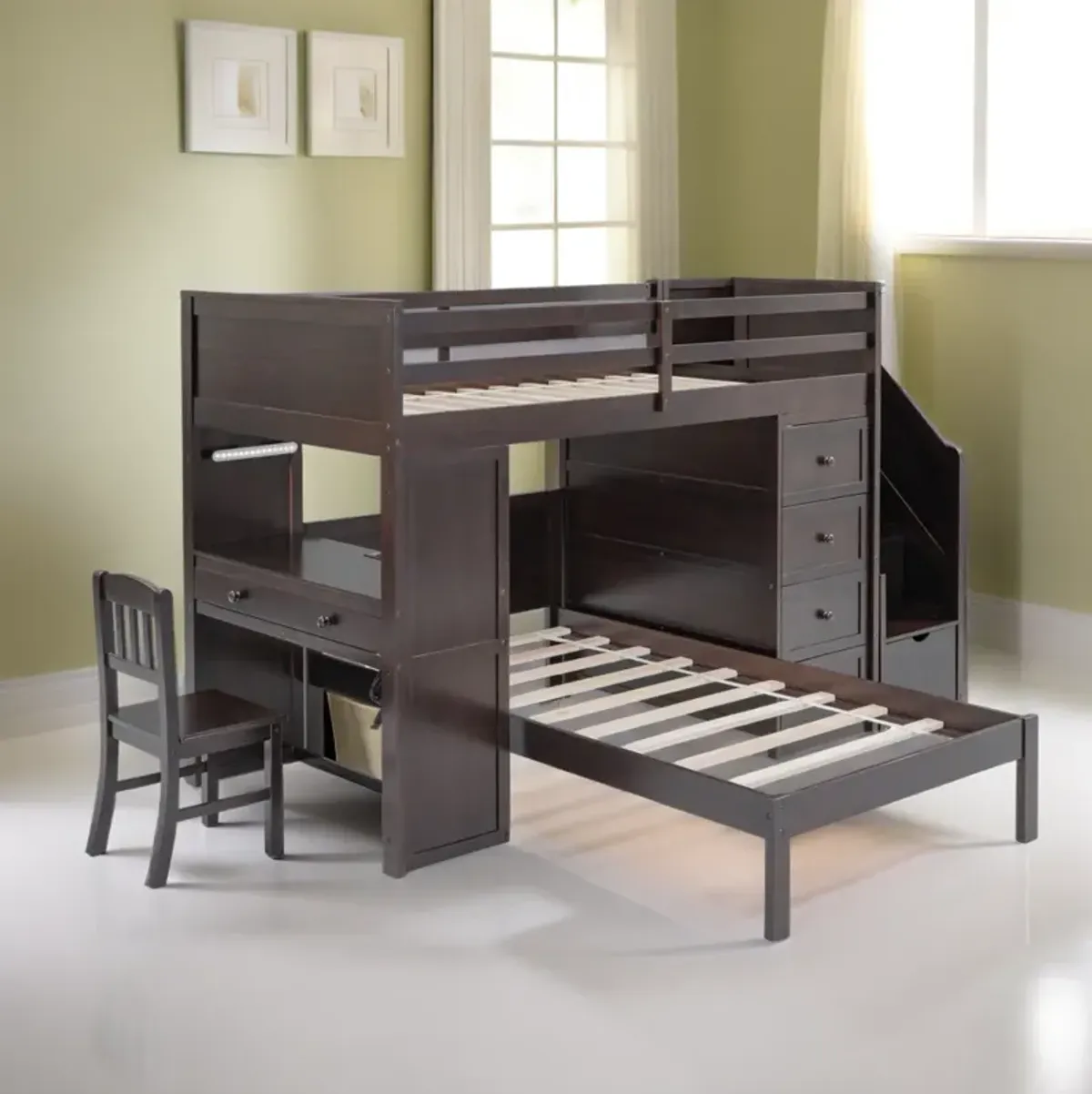 4 PIECE TWIN BUNK BED SET