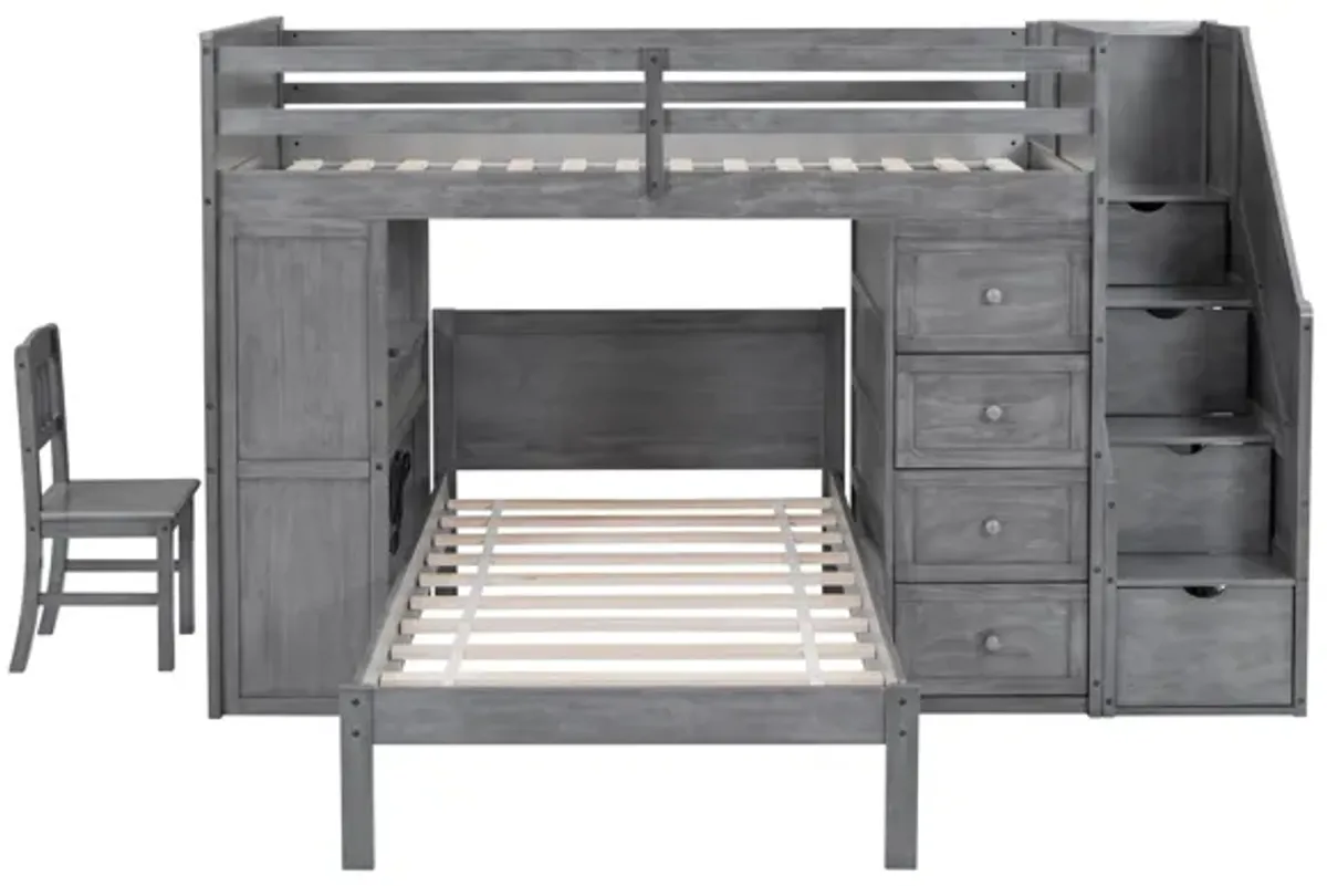 4 PIECE TWIN BUNK BED SET