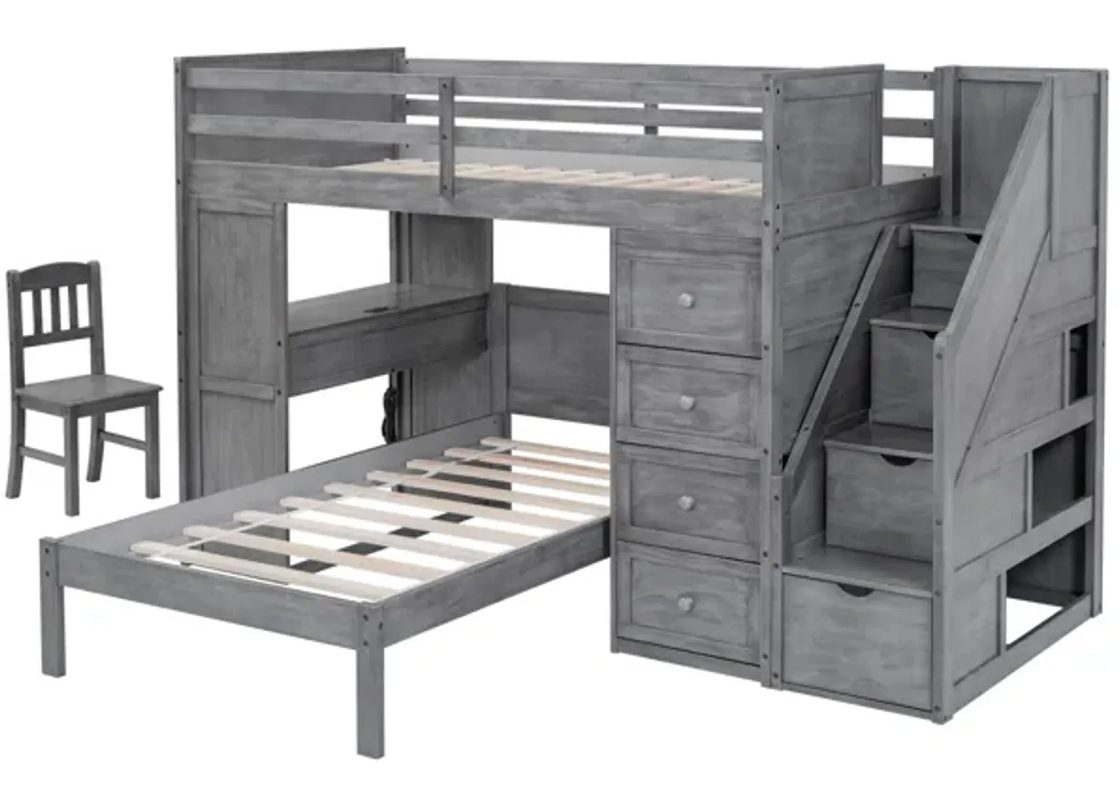 4 PIECE TWIN BUNK BED SET