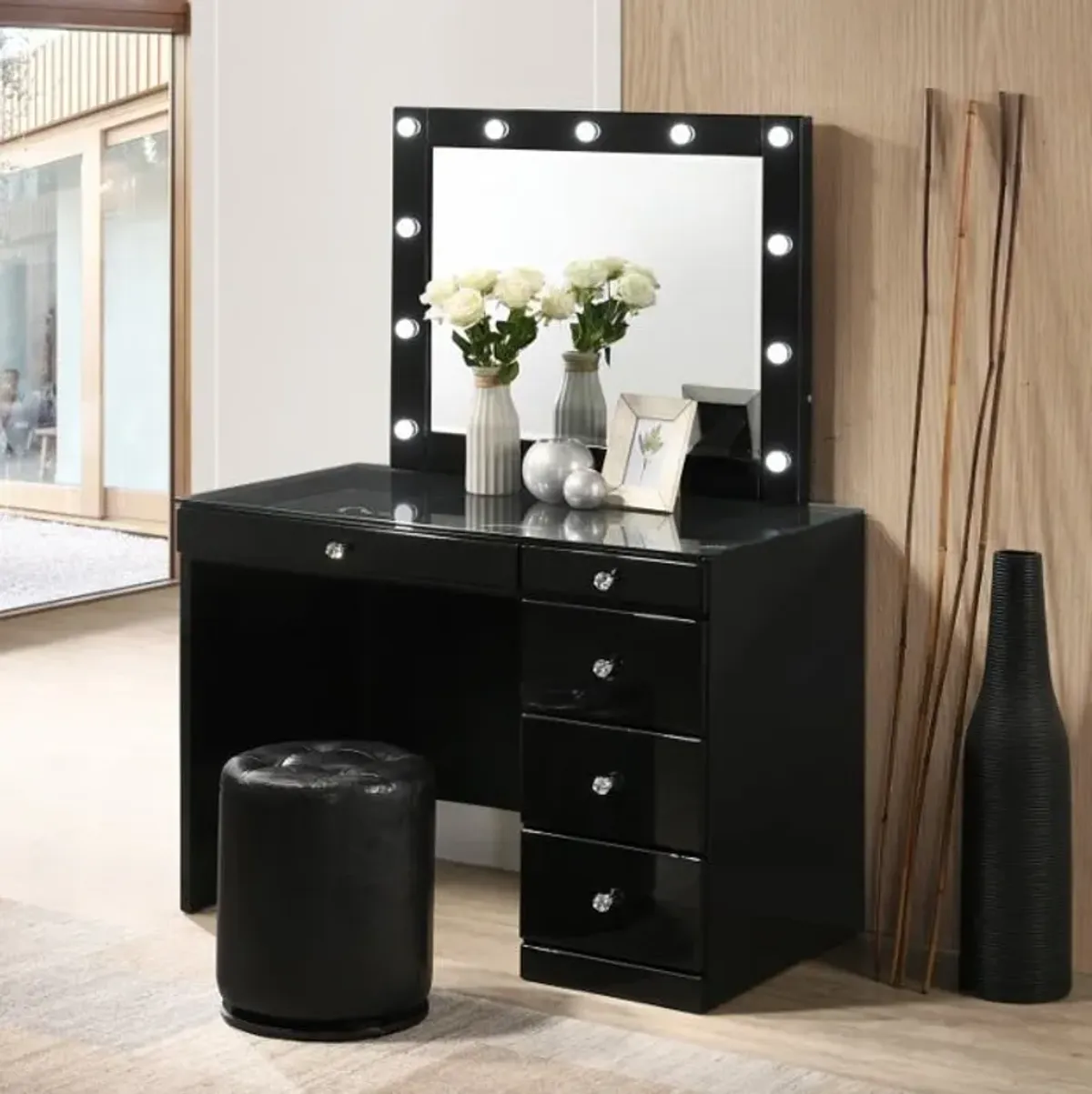 Morgan 3-Piece Vanity Set in Black