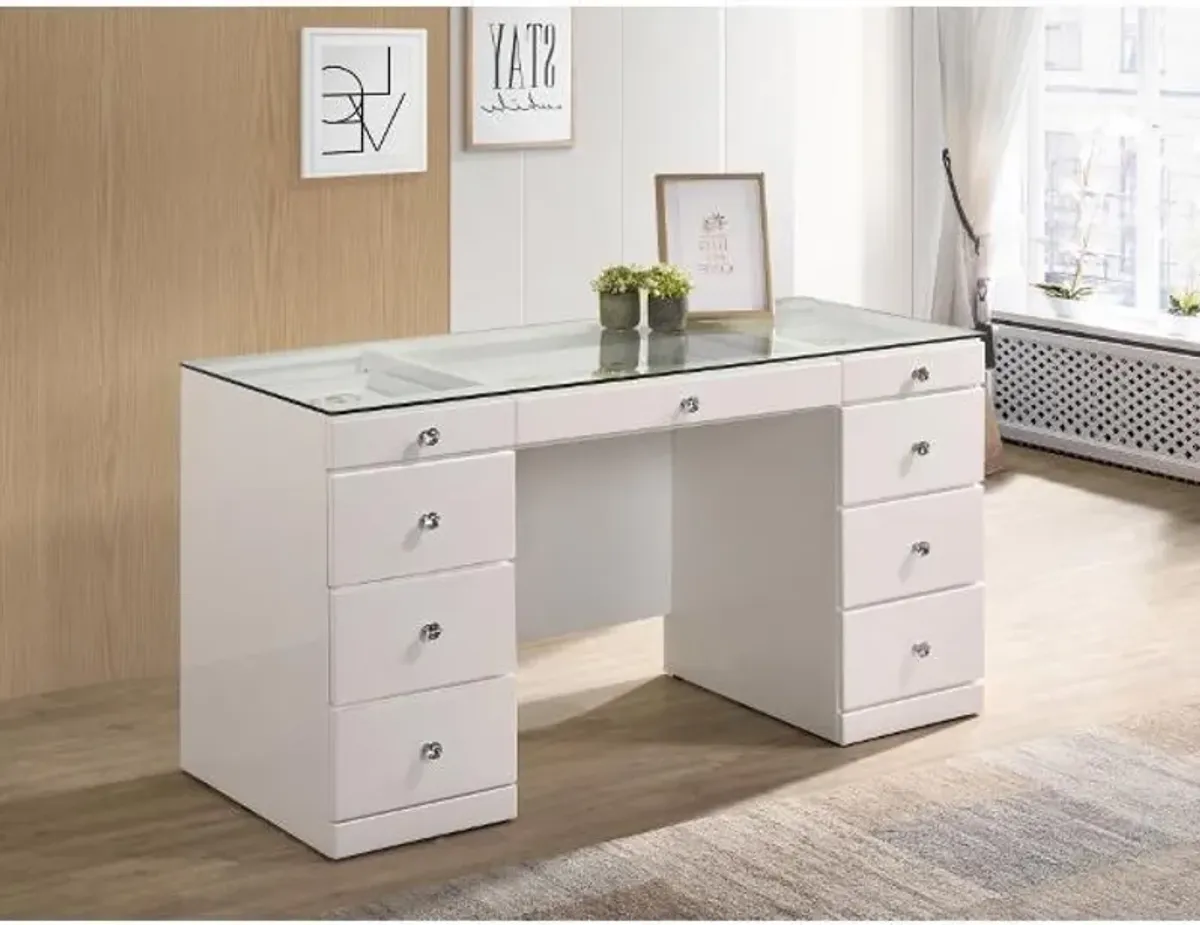 Avery Vanity Desk in White