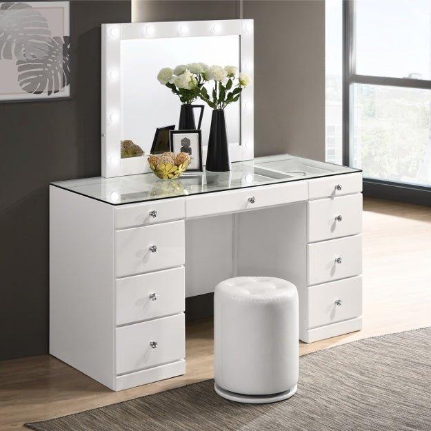 AVERY VANITY SET IN WHITE