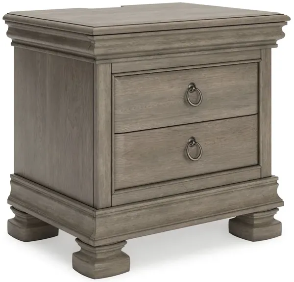Lexorne - Gray - Three Drawer Night Stand