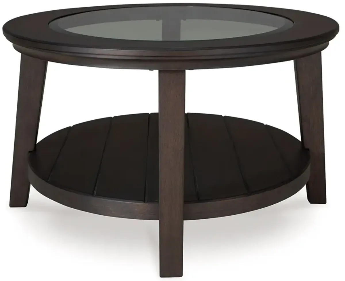 Celamar - Dark Brown - Oval Cocktail Table