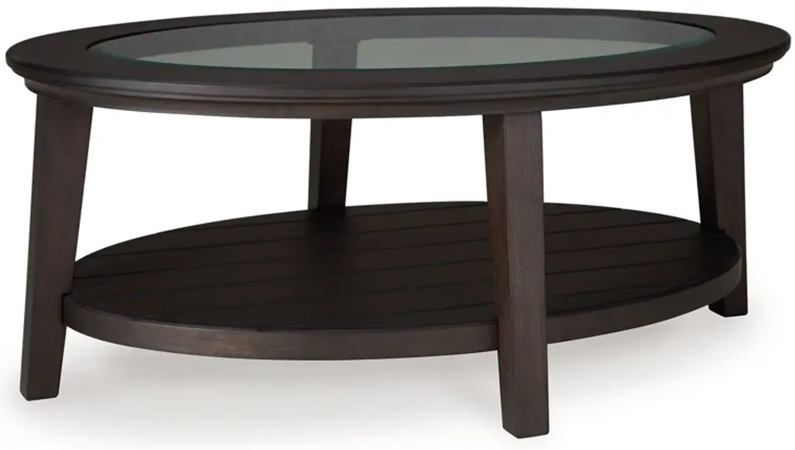 Celamar - Dark Brown - Oval Cocktail Table