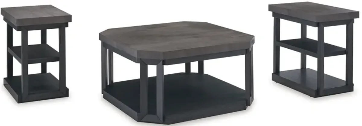 Bonilane - Black / Gray - Occasional Table Set (Set of 3)