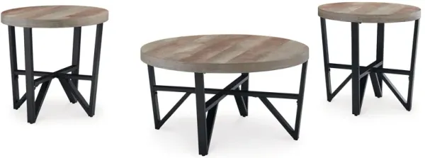Deanlee - Occasional Table Set (Set of 3) - Grayish Brown / Black