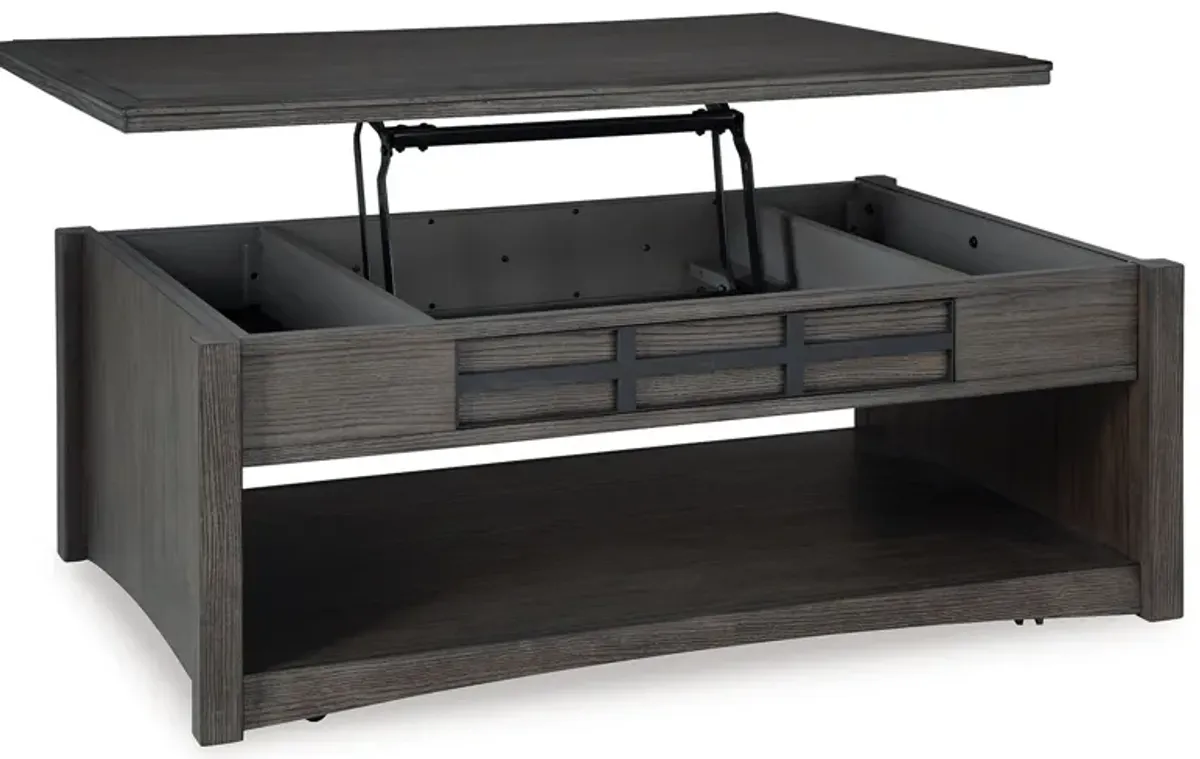 Montillan - Grayish Brown - Lift Top Cocktail Table