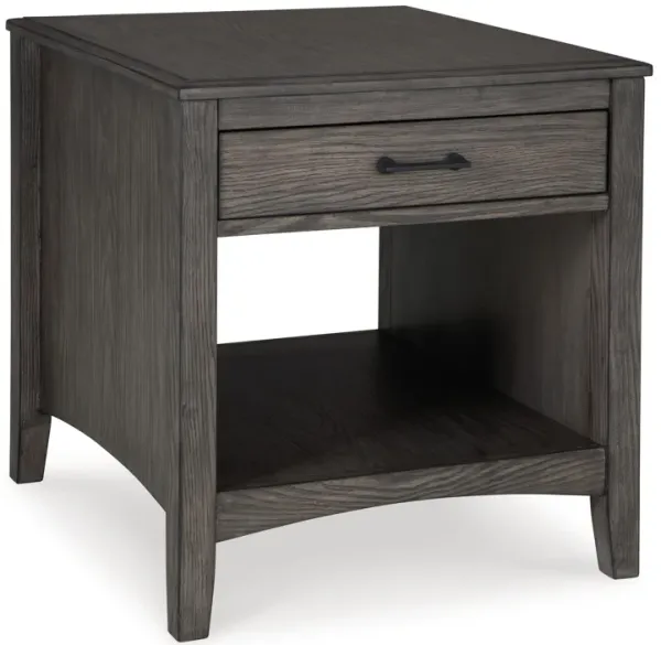 Montillan - Grayish Brown - Rectangular End Table