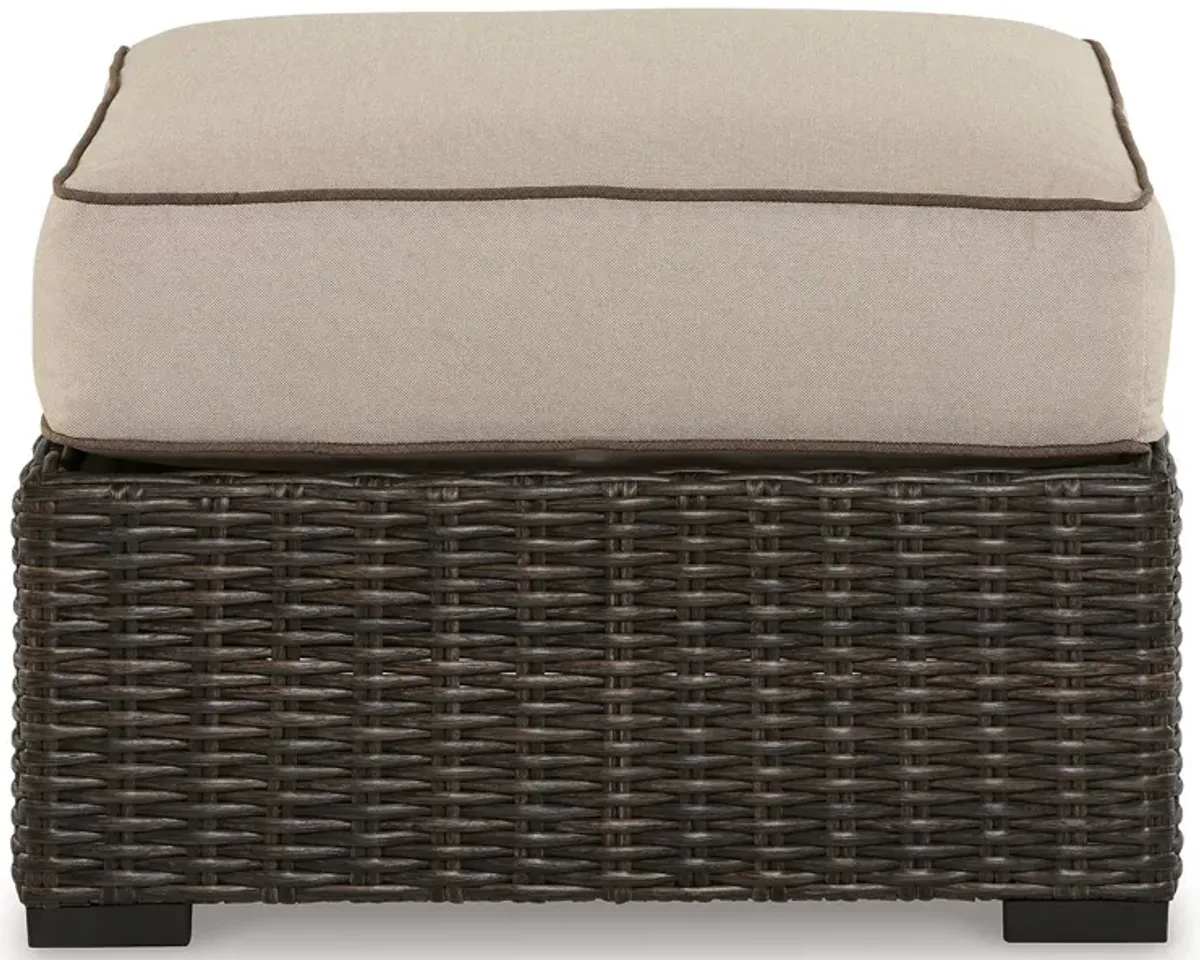 Coastline Bay - Brown - Ottoman With Cushion