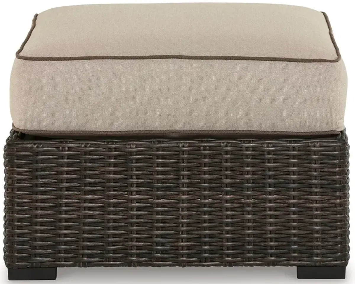 Coastline Bay - Ottoman With Cushion - Brown