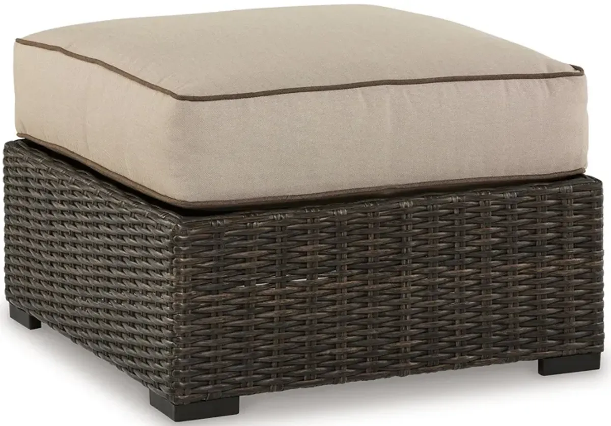 Coastline Bay - Ottoman With Cushion - Brown
