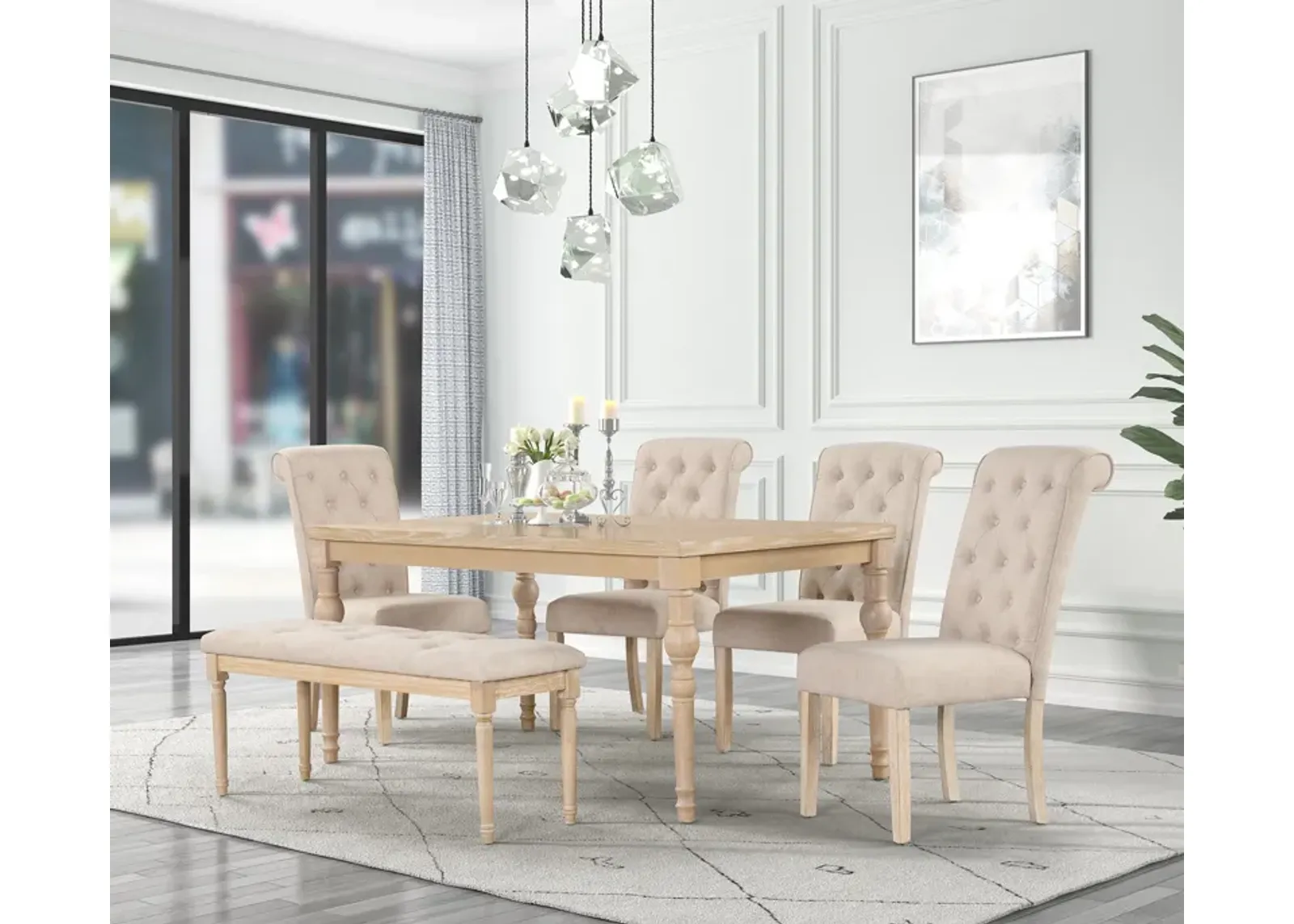 6 PIECE DINING ROOM SET