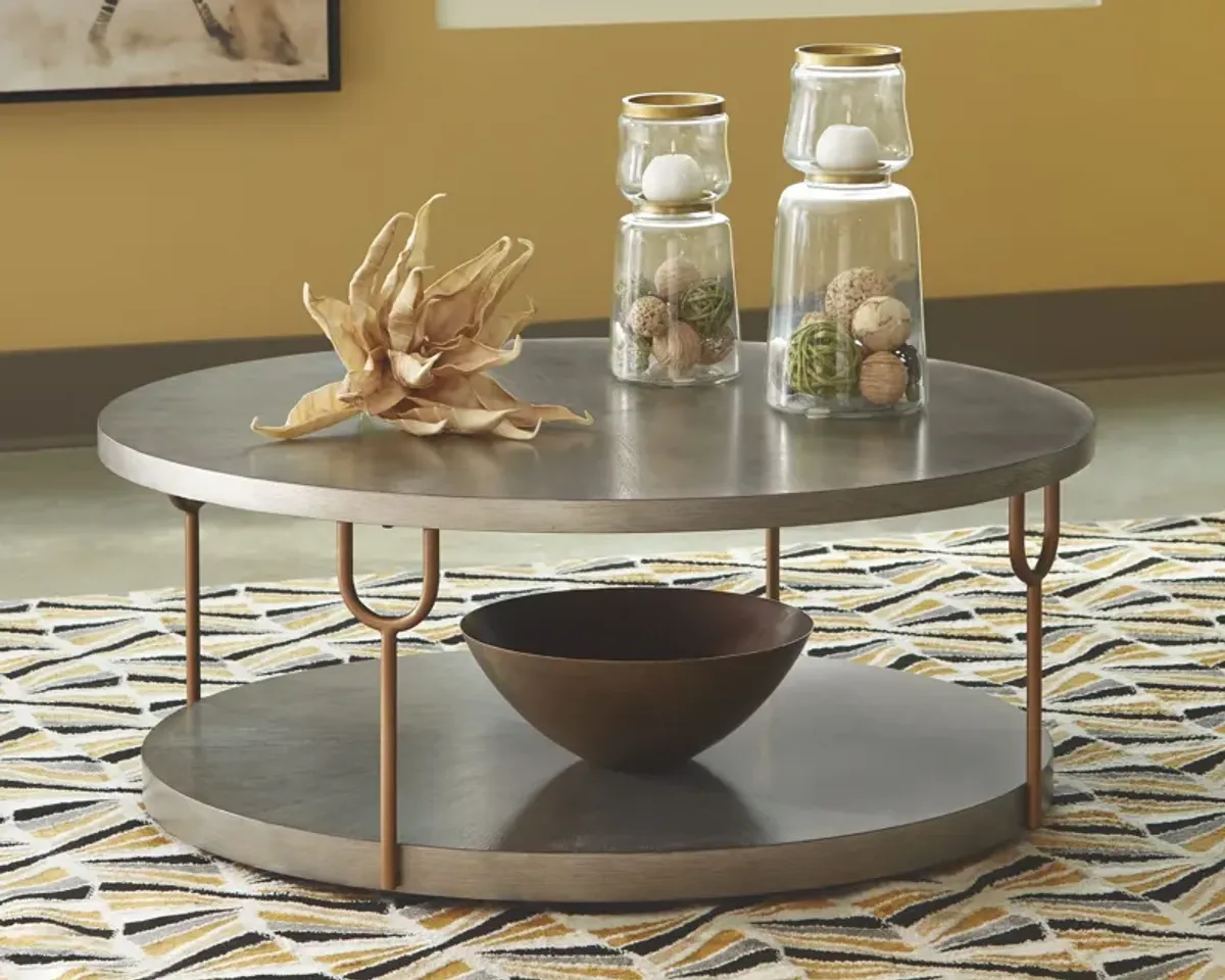 Ranoka - Platinum - Round Cocktail Table