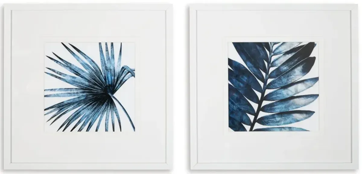 Breelen - Blue / White - Wall Art Set (Set of 2)