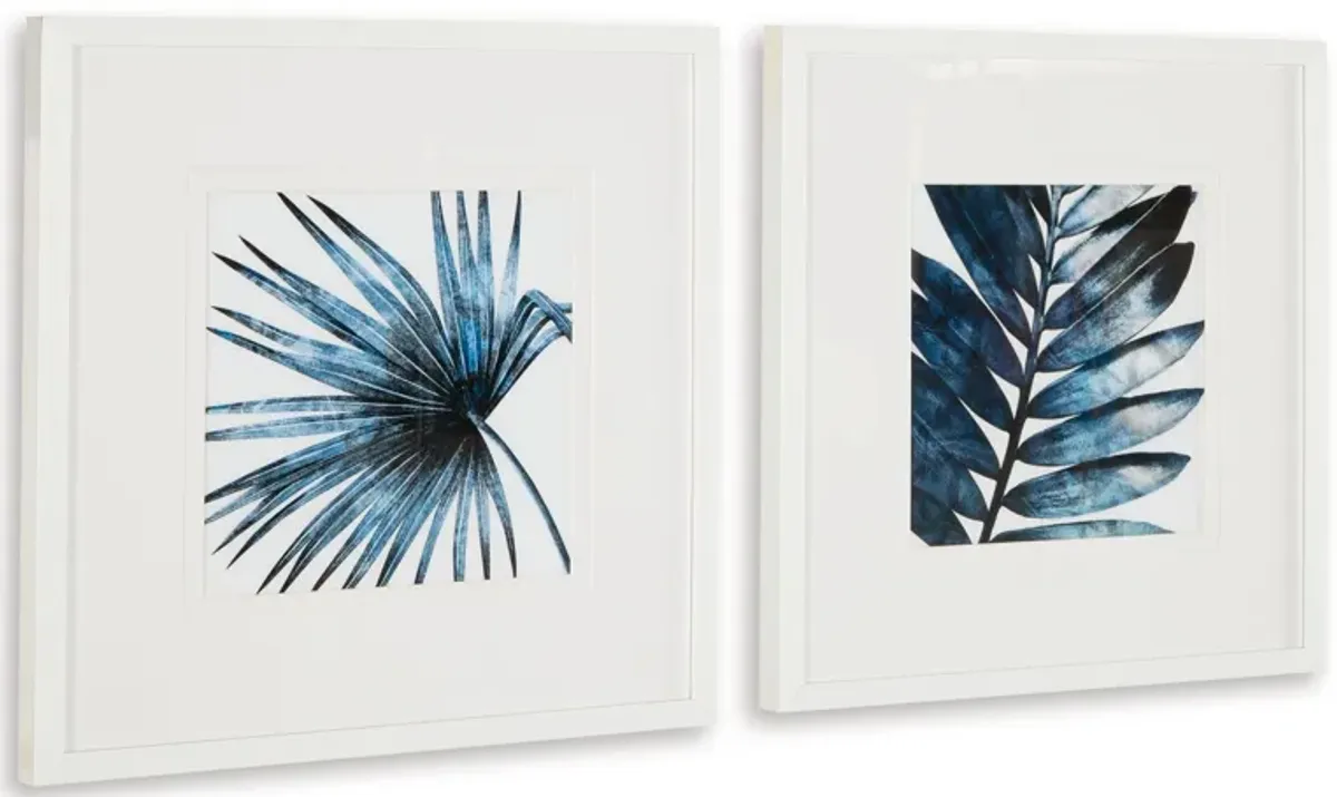 Breelen - Blue / White - Wall Art Set (Set of 2)