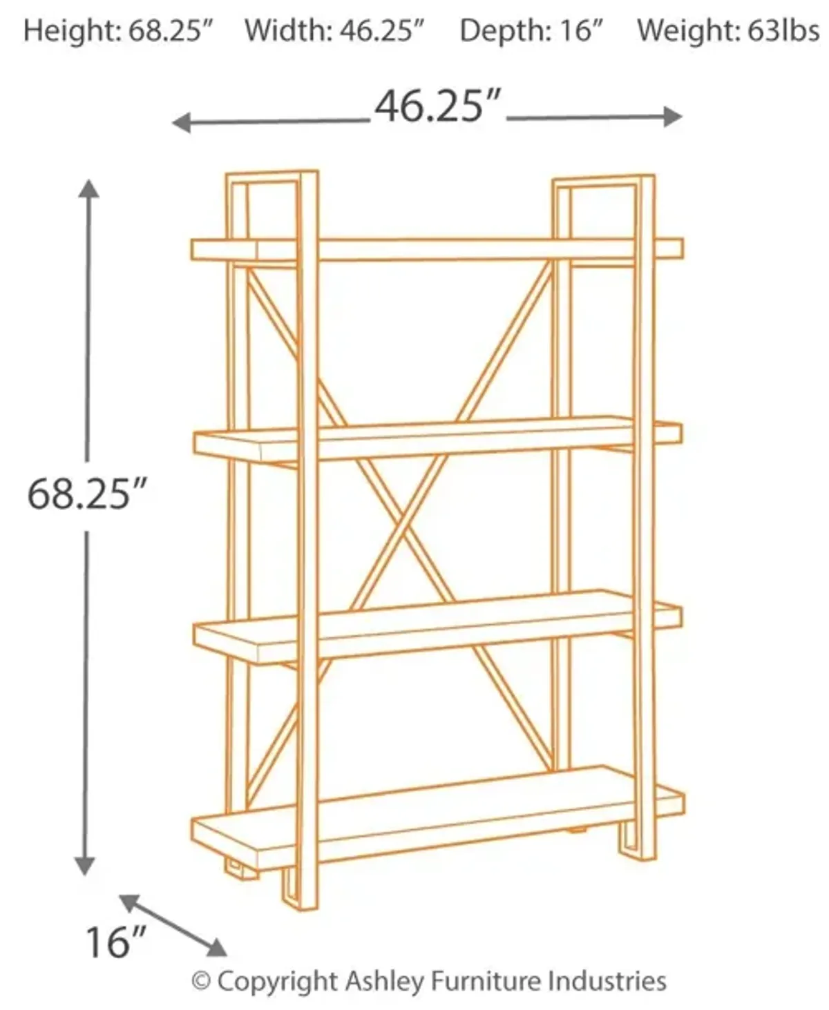 Forestmin - Brown / Black - Bookcase