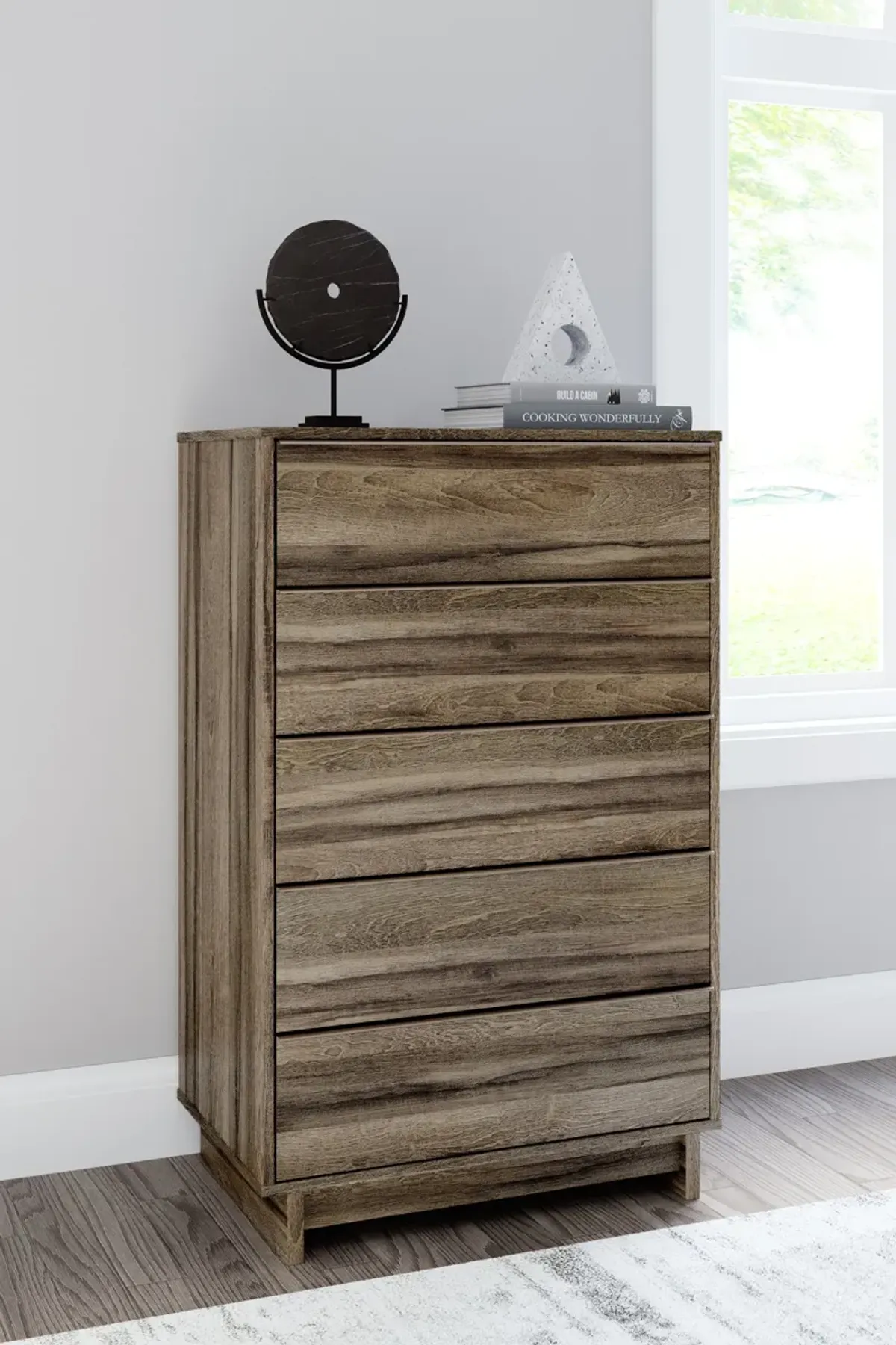 Shallifer - Brown - Five Drawer Chest