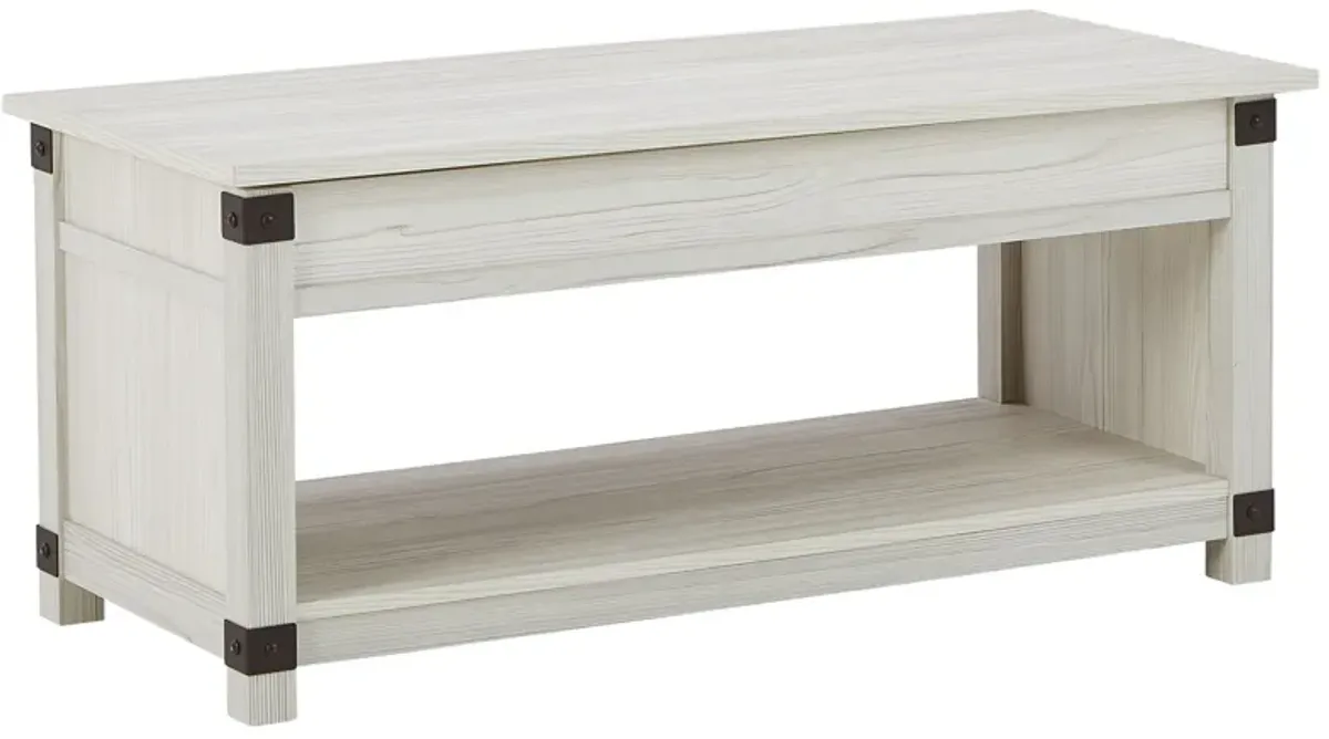 Bayflynn - Whitewash - Rect Lift Top Cocktail Table