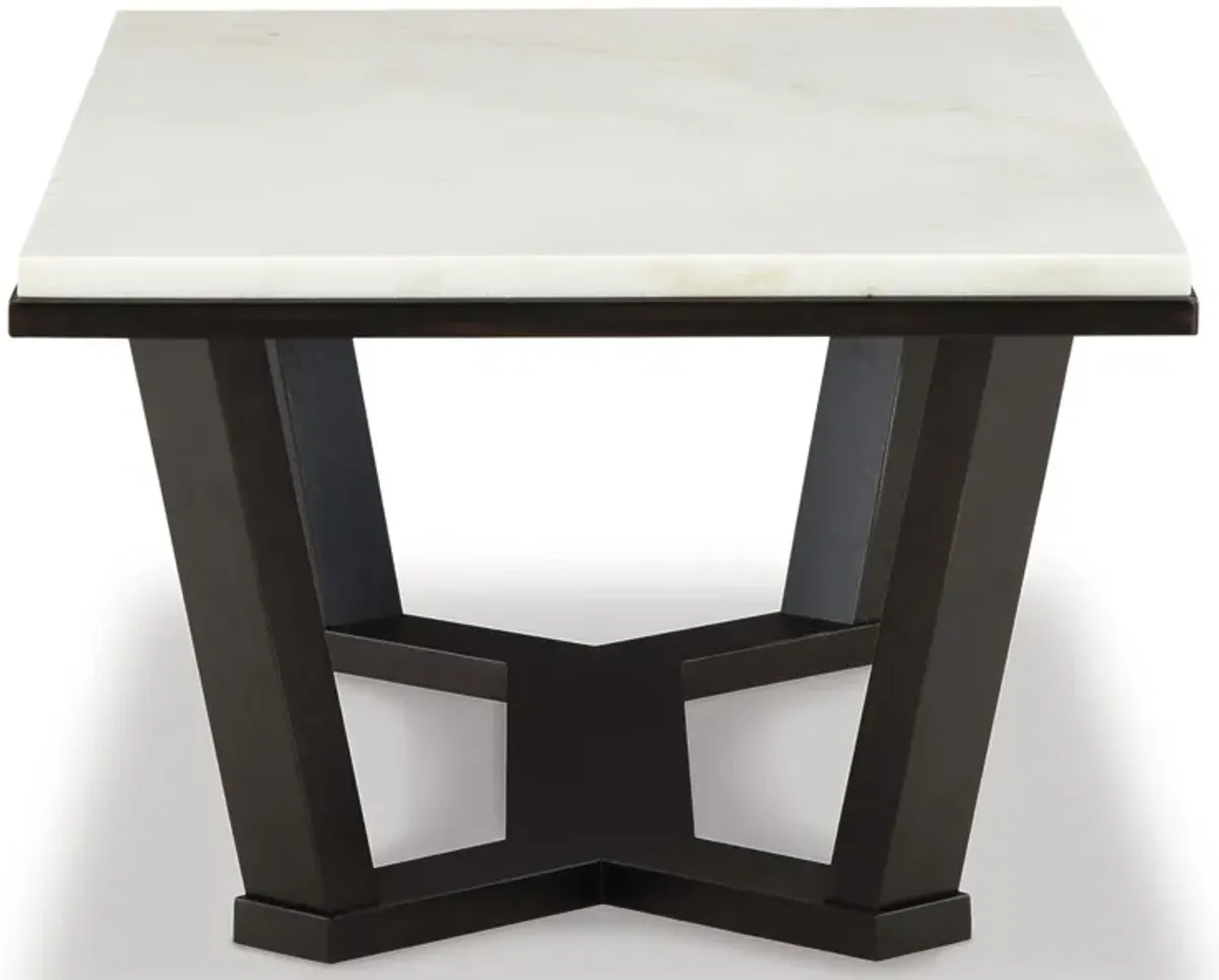 Fostead - White / Espresso - Rectangular Cocktail Table