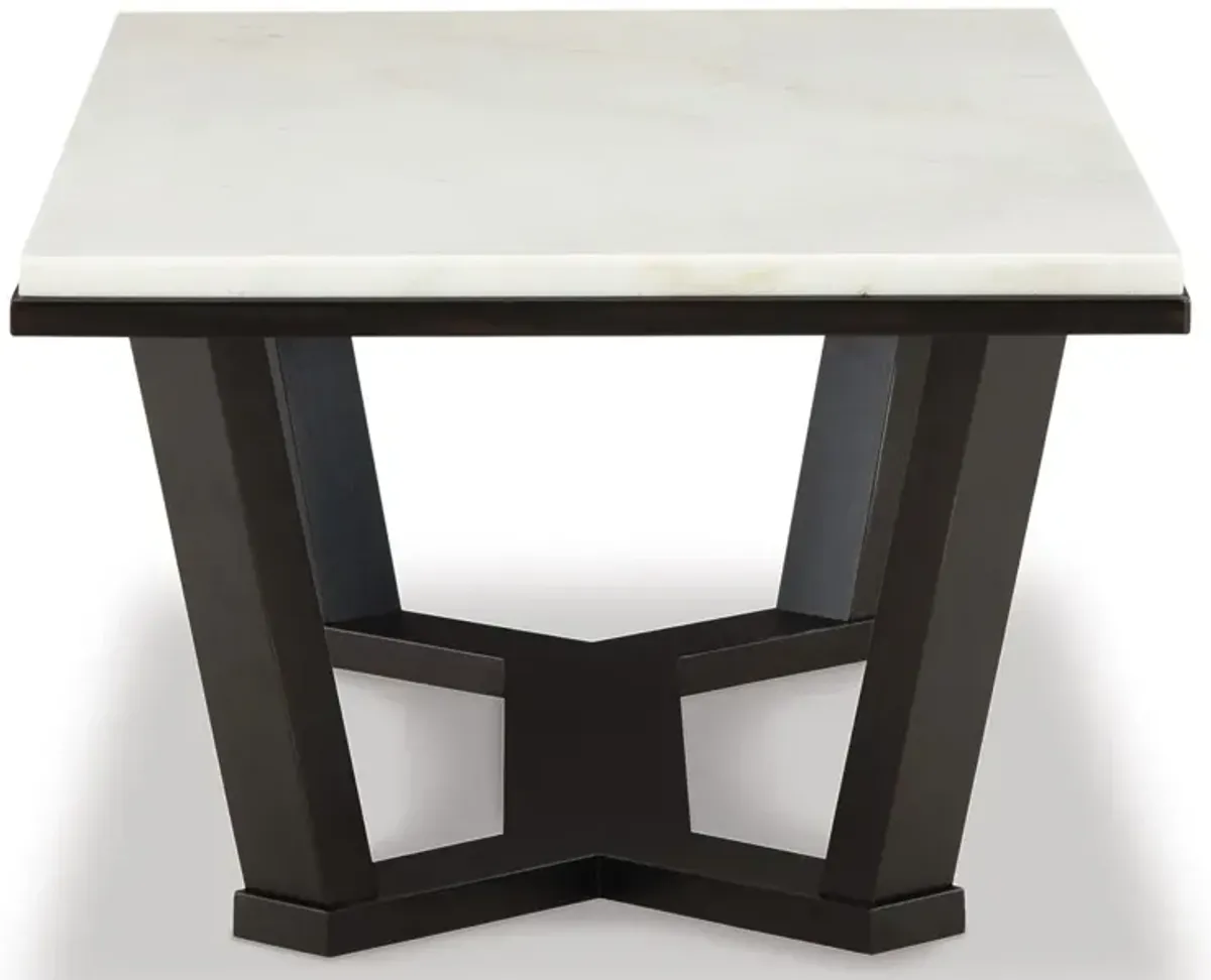 Fostead - Rectangular Cocktail Table - White / Espresso