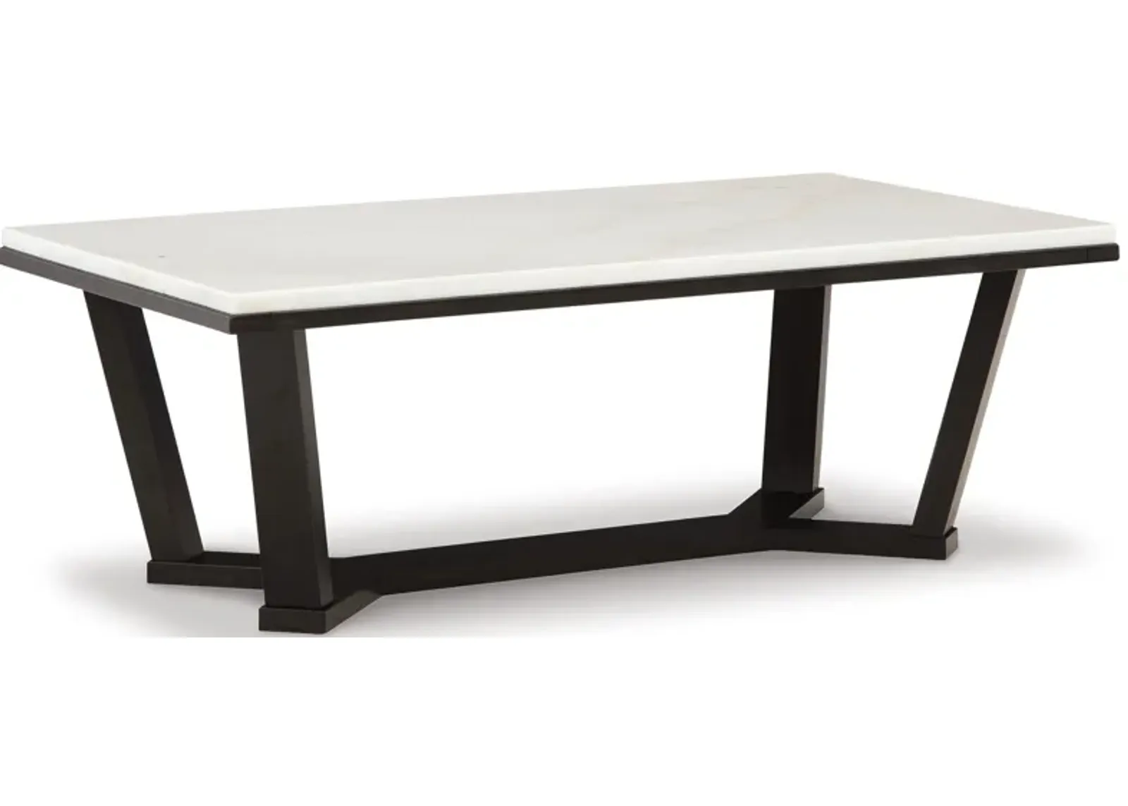 Fostead - White / Espresso - Rectangular Cocktail Table