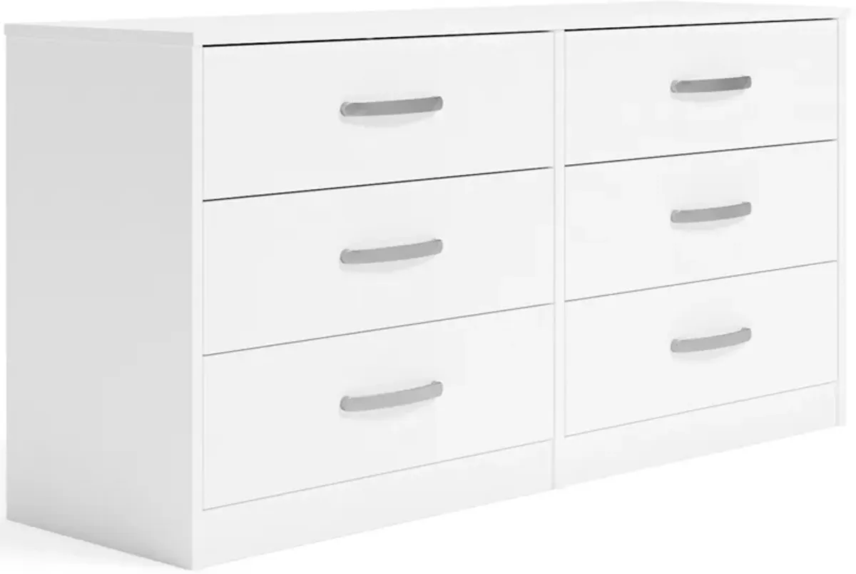 Flannia - White - Six Drawer Dresser - 29'' Height