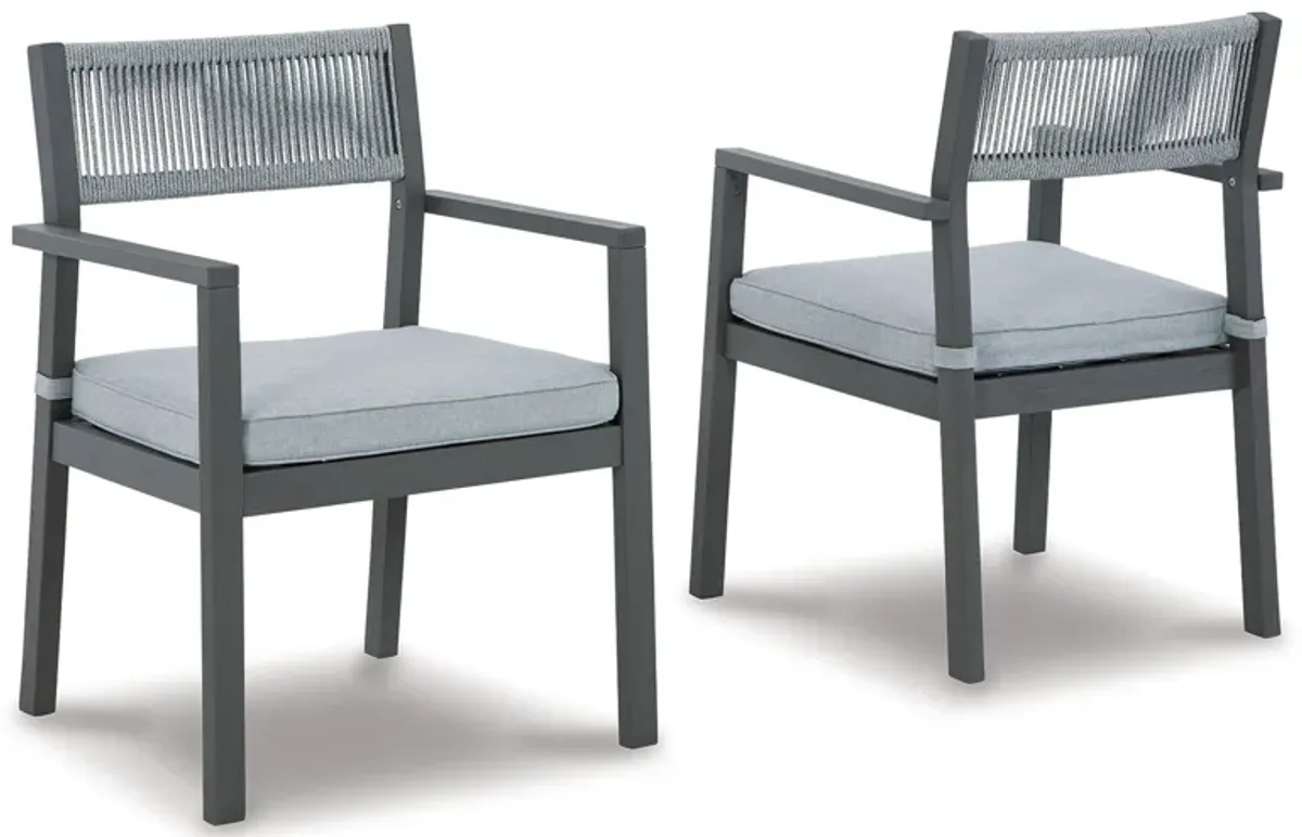 Eden Town - Gray / Light Gray - Arm Chair With Cushion (Set of 2)