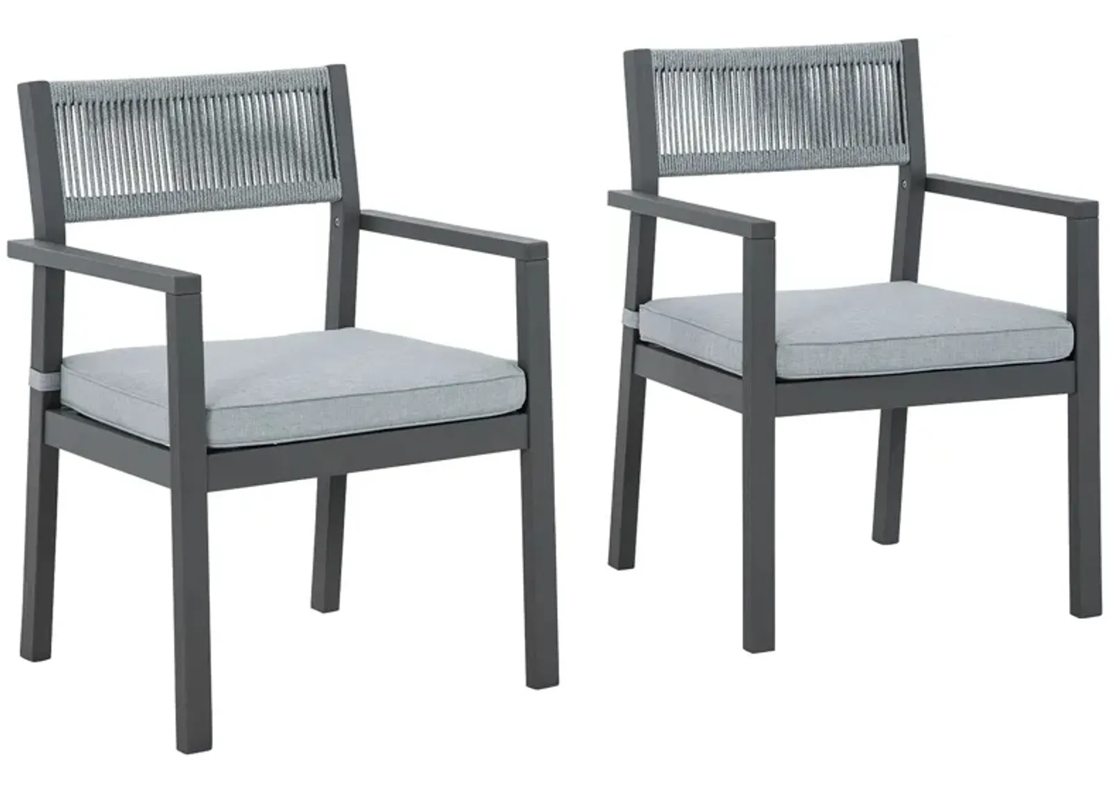 Eden Town - Gray / Light Gray - Arm Chair With Cushion (Set of 2)