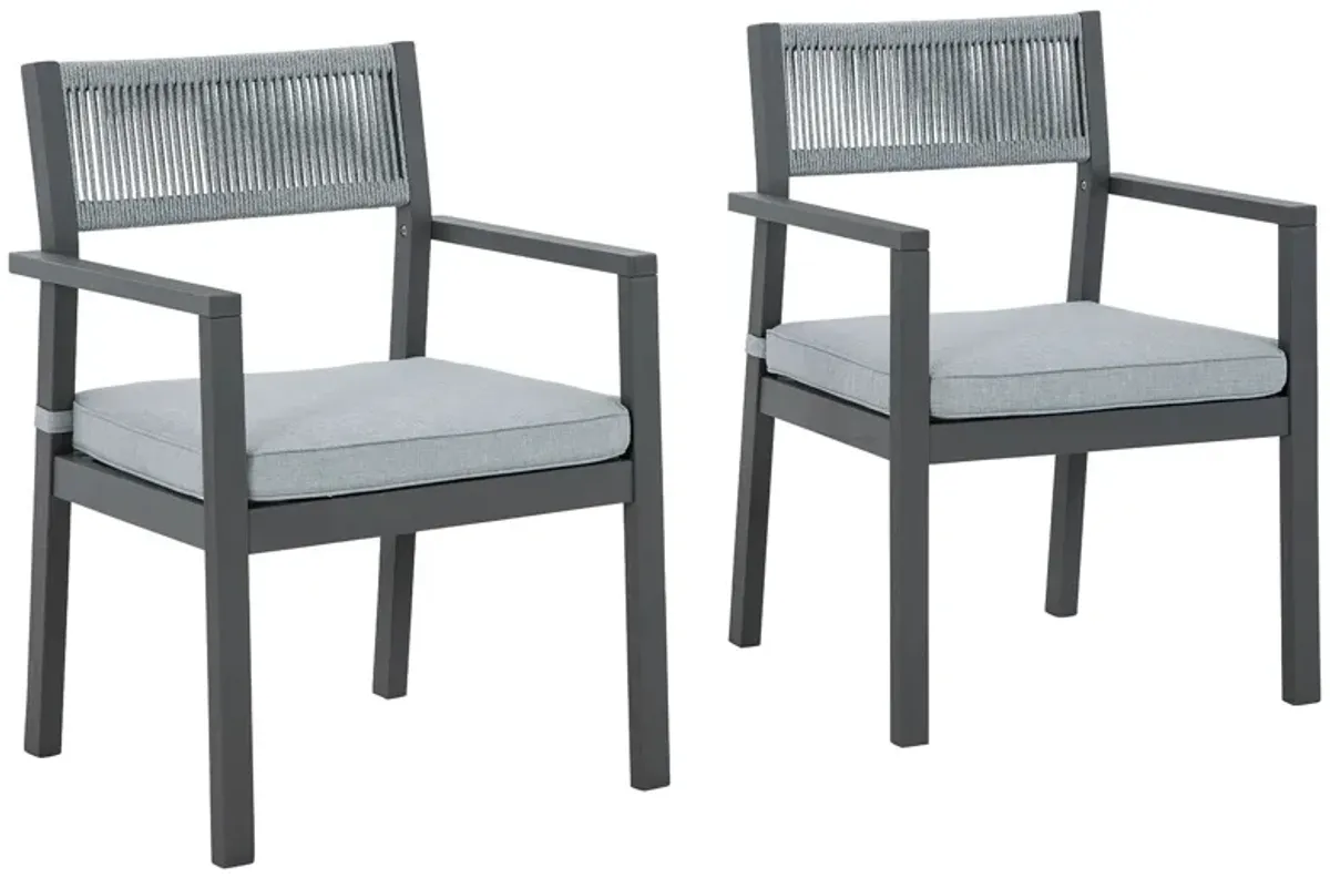 Eden Town - Gray / Light Gray - Arm Chair With Cushion (Set of 2)