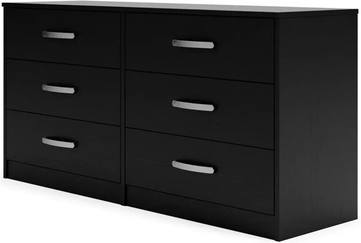 Finch - Black - Six Drawer Dresser - 29'' Height