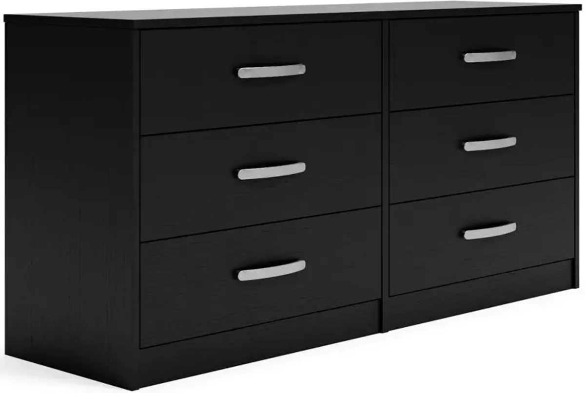 Finch - Black - Six Drawer Dresser - 29'' Height