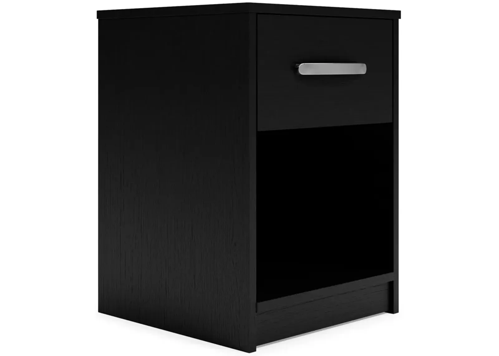 Finch - Black - One Drawer Night Stand - 23" Height