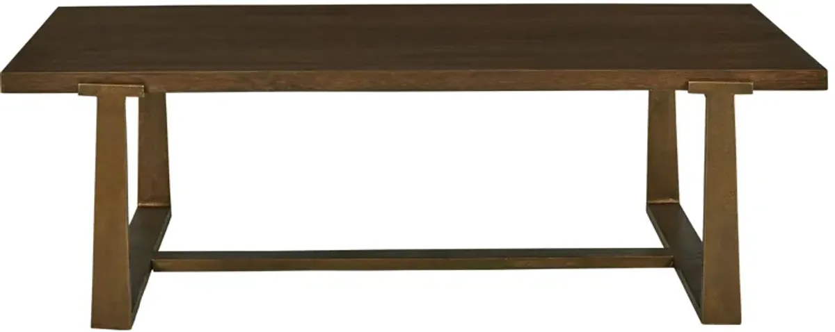 Balintmore - Brown / Gold Finish - Rectangular Cocktail Table