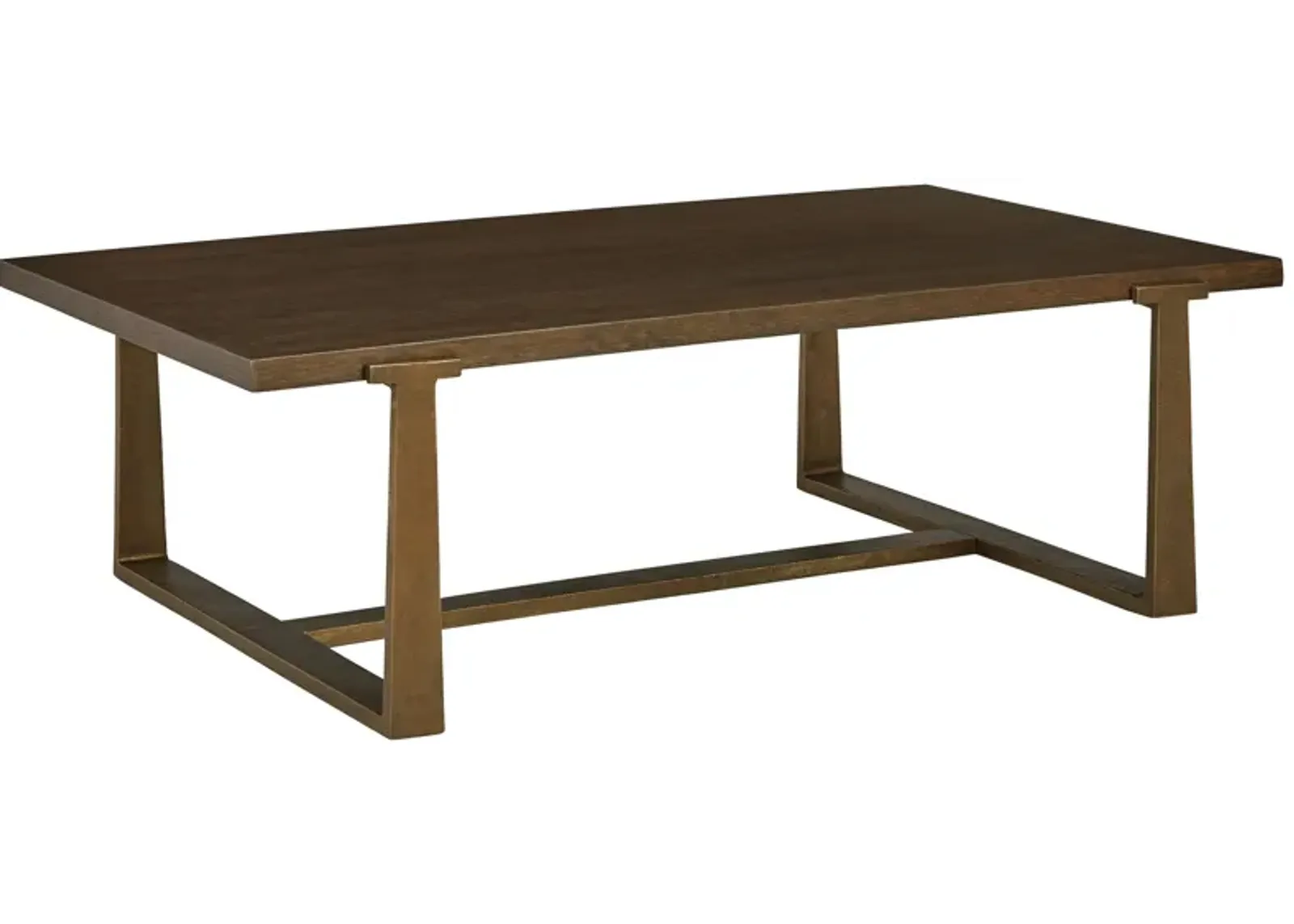 Balintmore - Brown / Gold Finish - Rectangular Cocktail Table