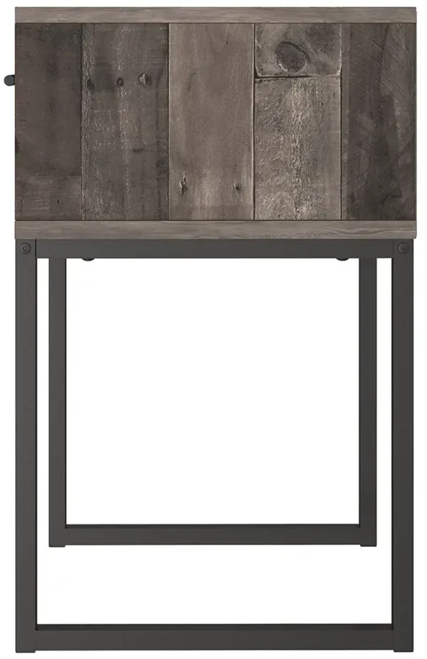 Neilsville - One Drawer Night Stand - Black / Gray
