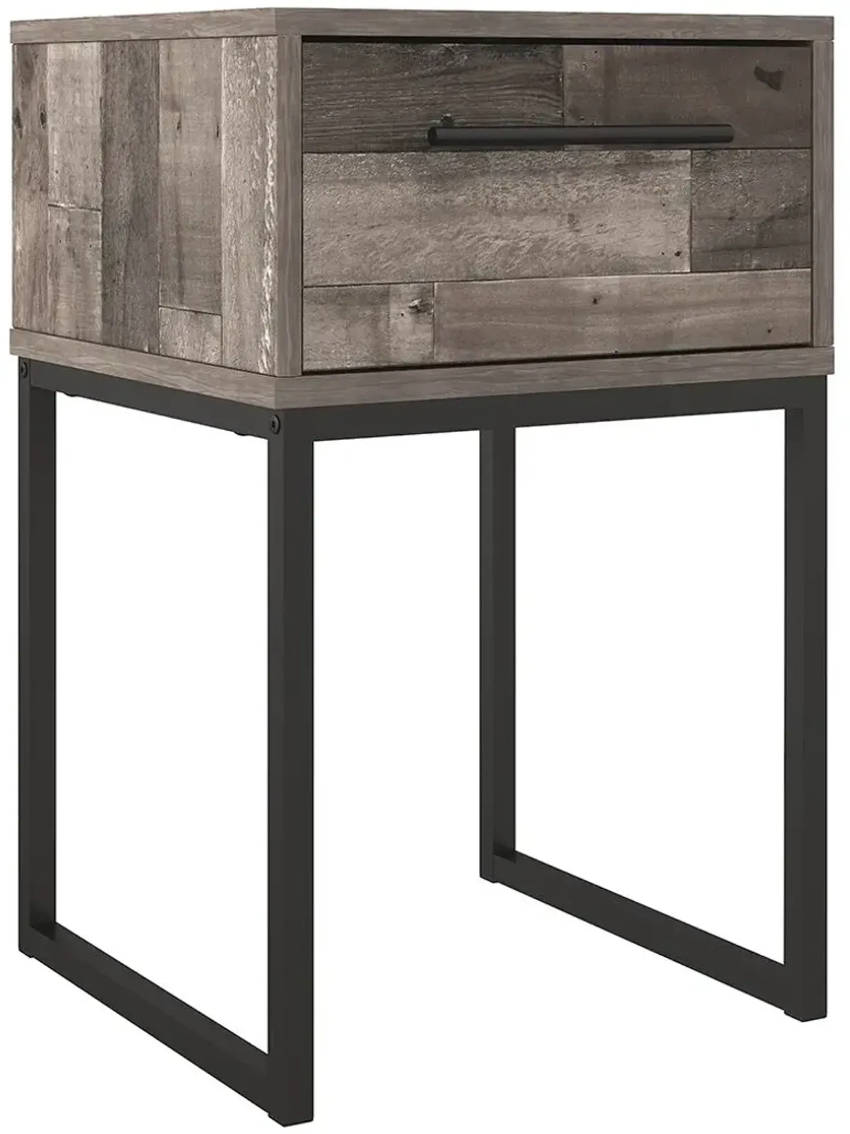 Neilsville - One Drawer Night Stand - Black / Gray