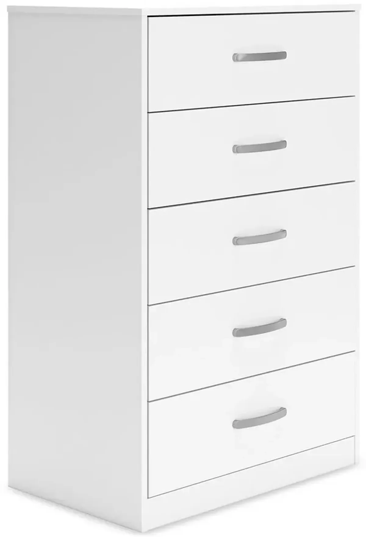 Flannia - White - Five Drawer Chest - 46" Height