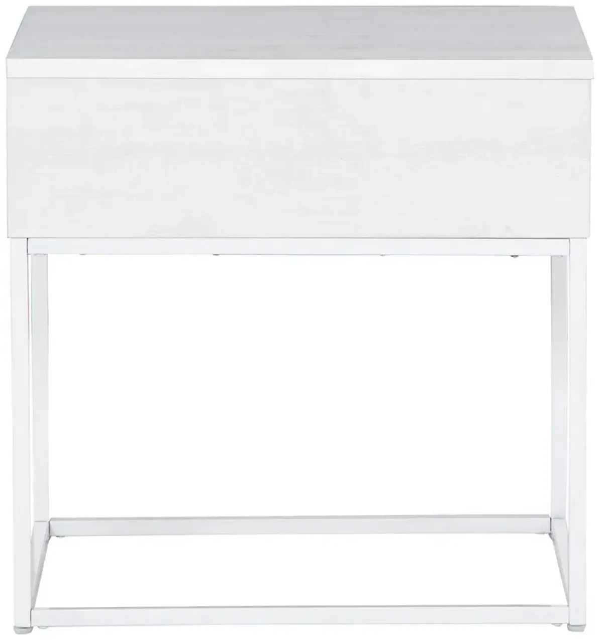 Deznee - White - Rectangular End Table