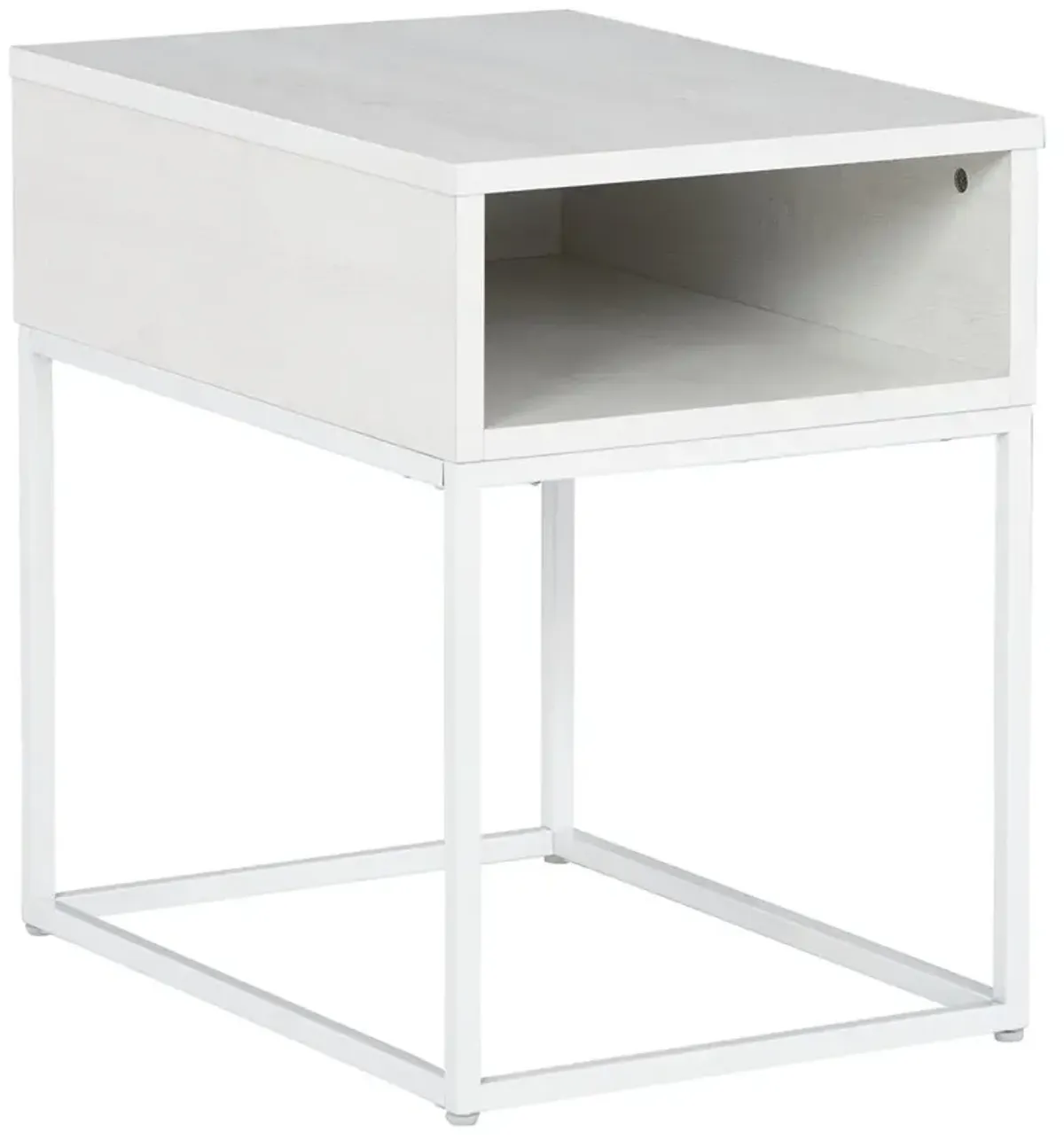 Deznee - White - Rectangular End Table