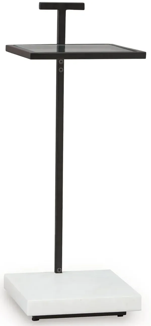 Mannill - Accent Table - Black / White