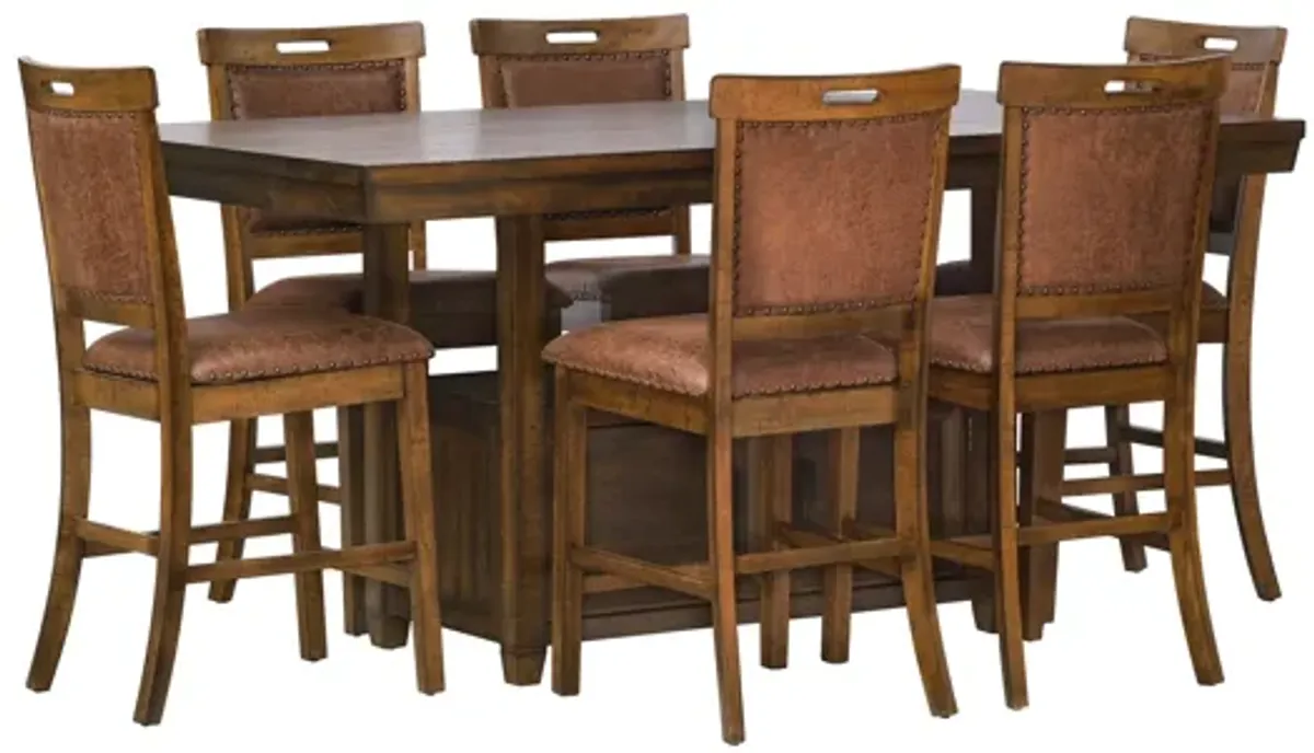 7 PIECE PUB DINING ROOM SET