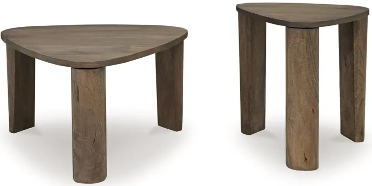 Reidport - Grayish Brown - Accent Cocktail Table Set (Set of 2)