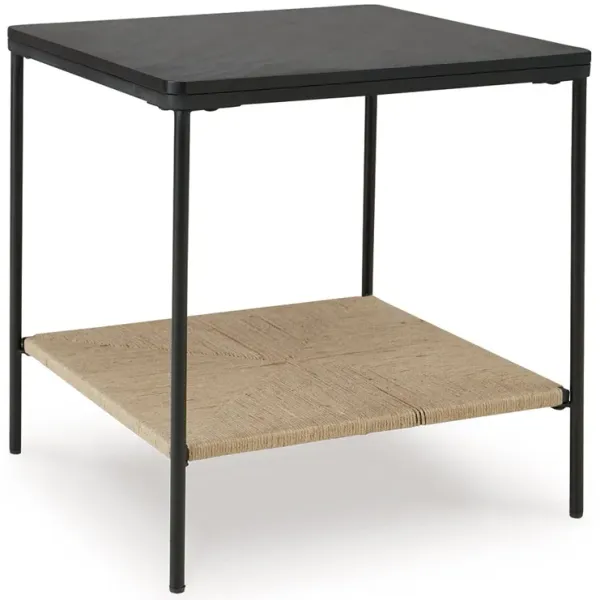 Minrich - Black / Natural - Accent Table