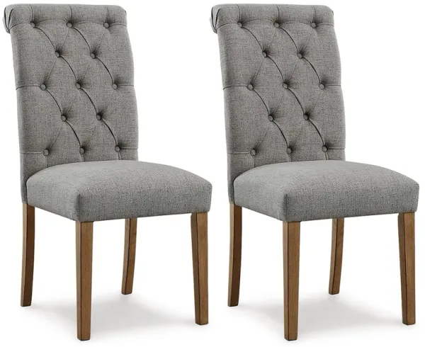 Harvina - Gray - Dining UPH Side Chair (Set of 2)