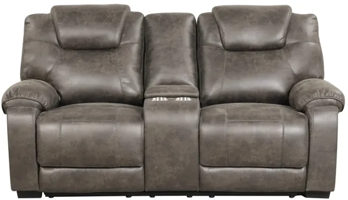 3 Piece Living Room Set: Power Reclining Sofa, Power Reclining Chair, Stationary Loveseat