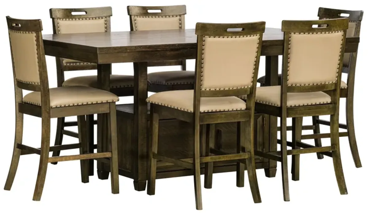 7 PIECE PUB DINING ROOM SET