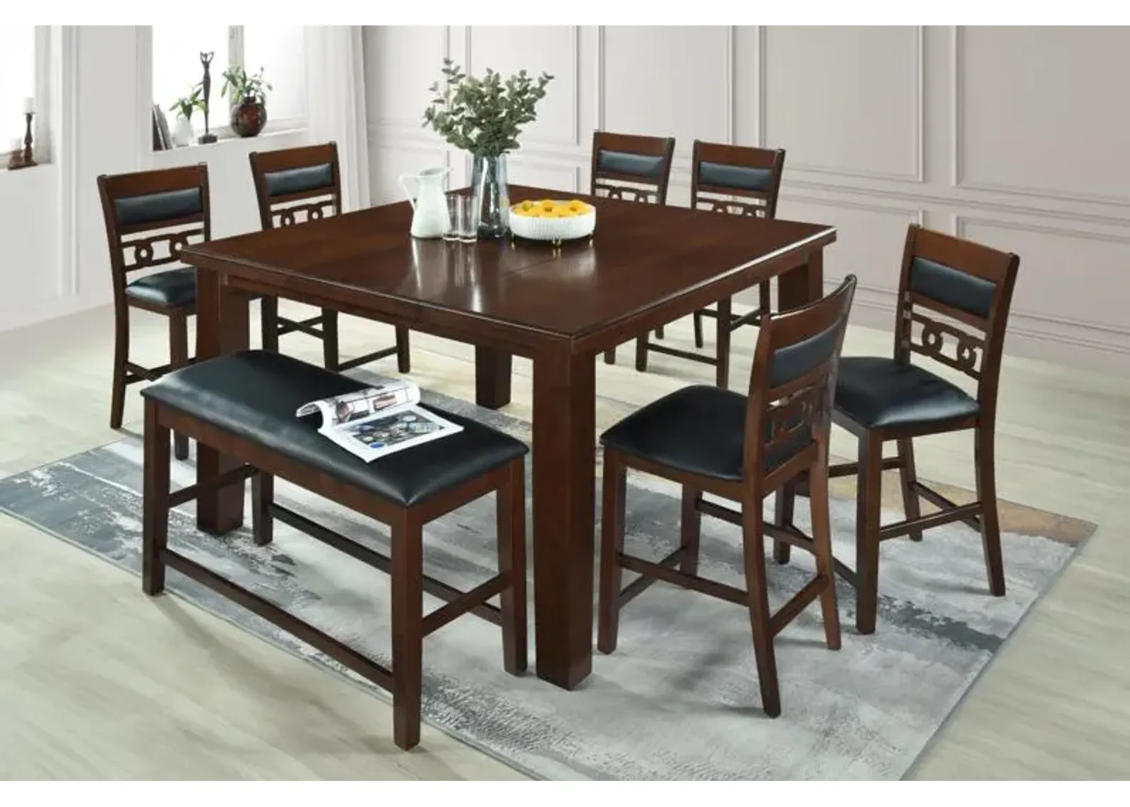 8 PIECE PUB DINING ROOM SET