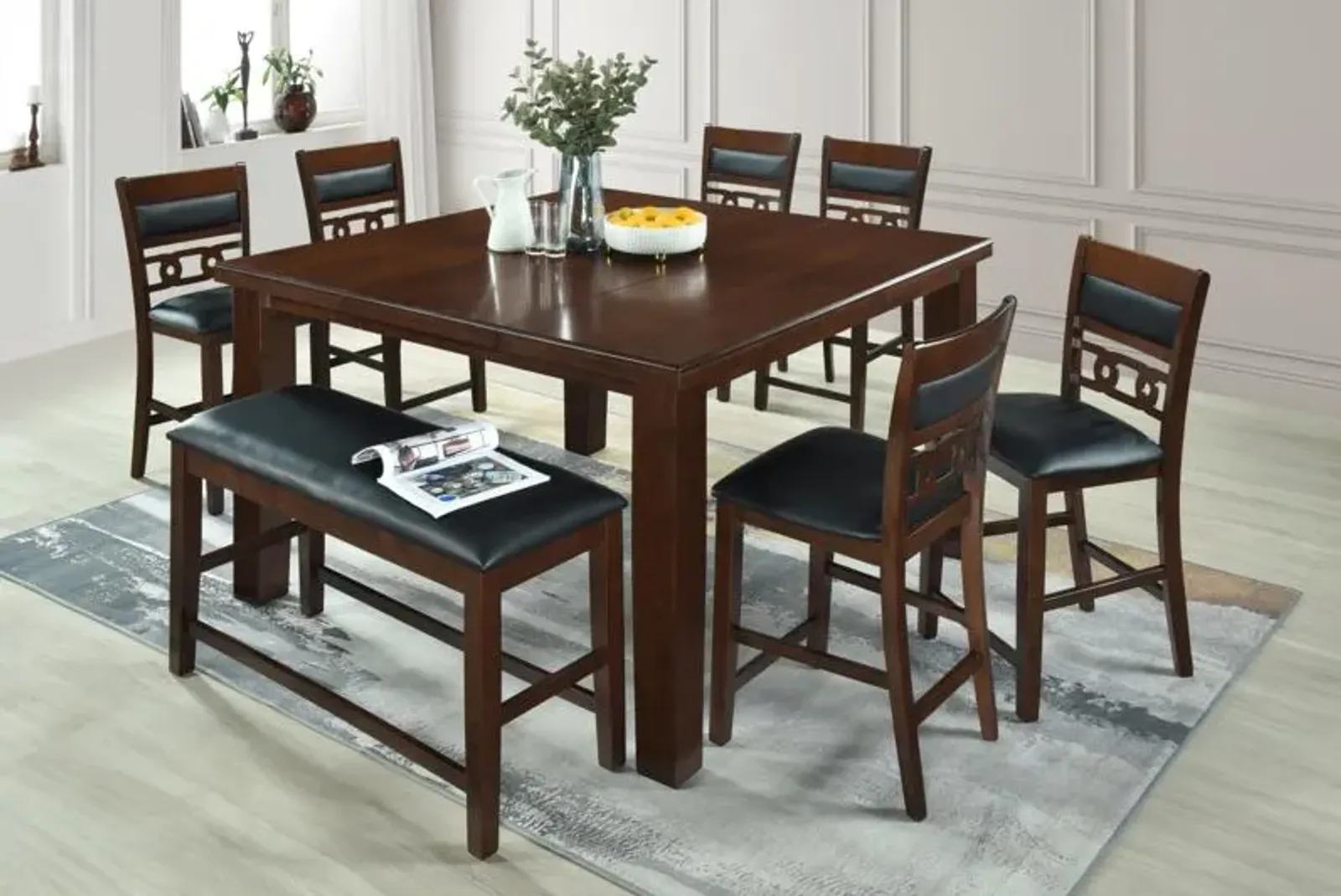 8 PIECE PUB DINING ROOM SET