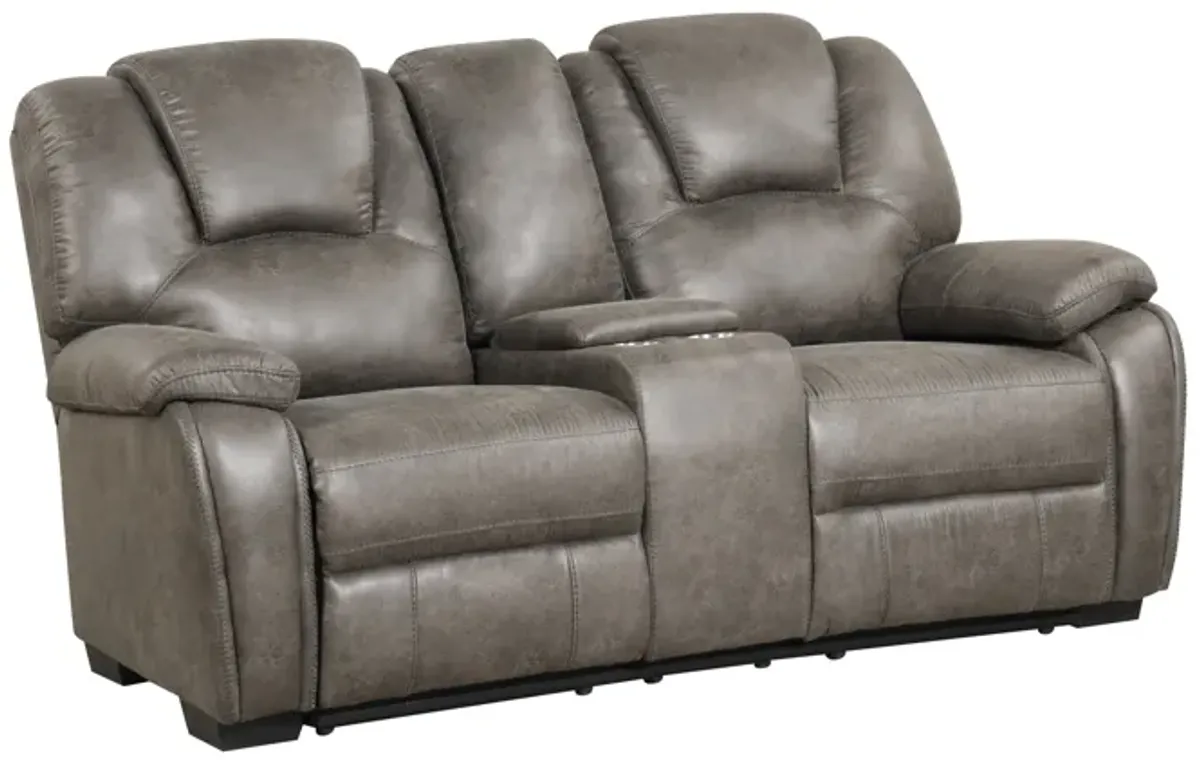 3 Piece Living Room Set: Power Reclining Sofa, Power Reclining Chair, Stationary Loveseat